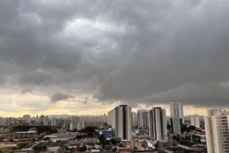 Céu nublado em São Paulo. Foto: Renata Bitar/g1